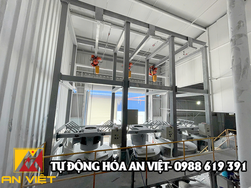 Lắp đặt hệ thống cấp nạp bao Jumbo và định lượng 3 thành phần tại Hưng Yên